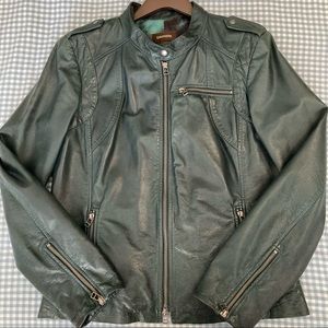 Danier turquoise leather jacket